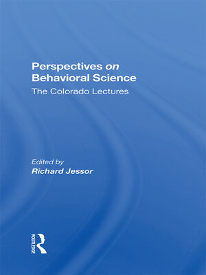 cover image of Perspectives On Behavioral Science